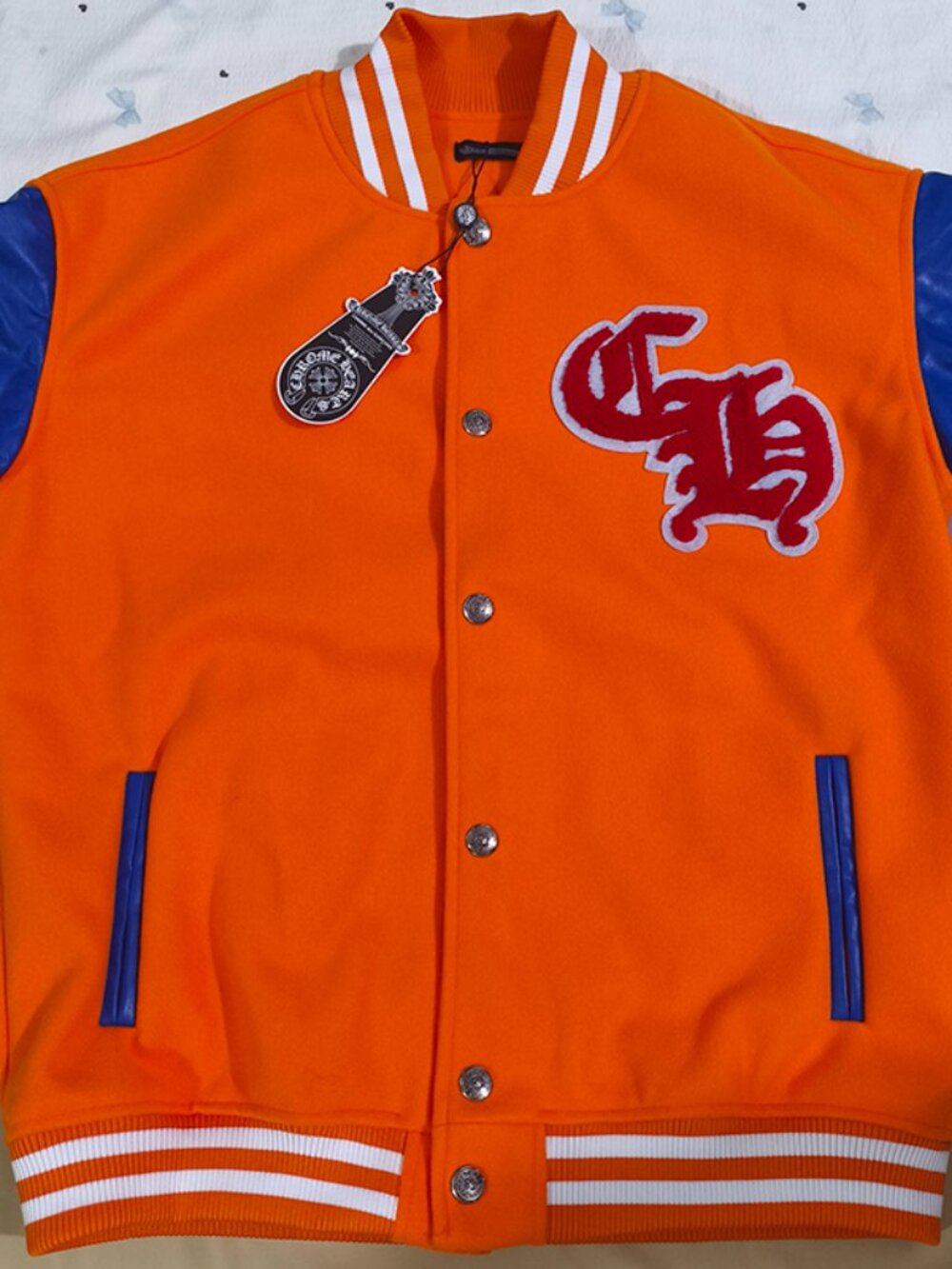 Chrome Hearts Color-Block Baseball Jacket - Picture 3 of 11